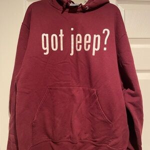 Jerzees Maroon 'got jeep?' Crewneck Sweatshirt